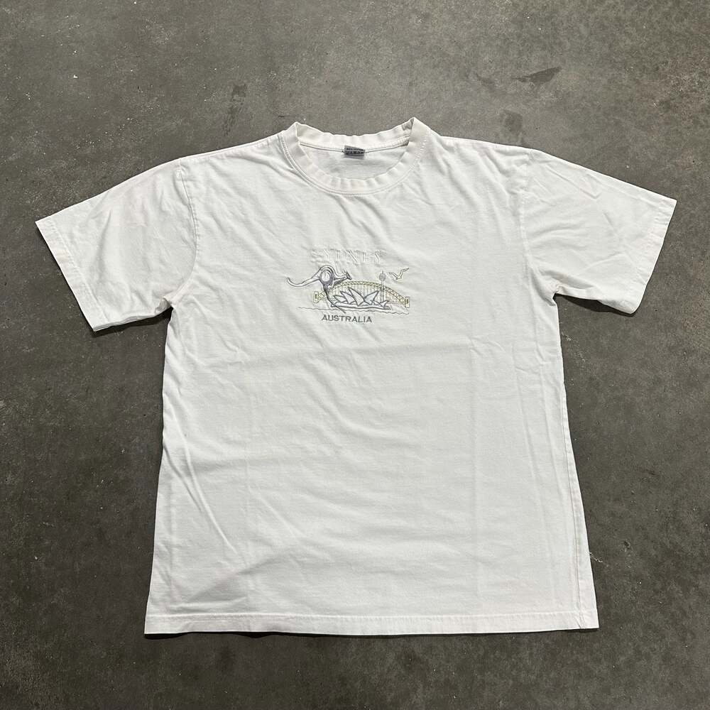 Vintage Sydney Australia Souvenir Graphic T-Shirt White Size L